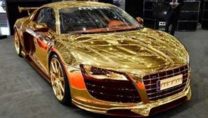 gold car